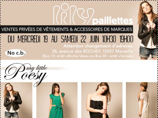 Vente privée vêtements de marques Marseille centre Lily paillettes